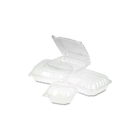 Lagasse DART DCCC89PST1, ClearSeal Plastic Hinged Container, 8-5/16 x 8-5/16 x 2, Clear, 250/Carton DCCC89PST1